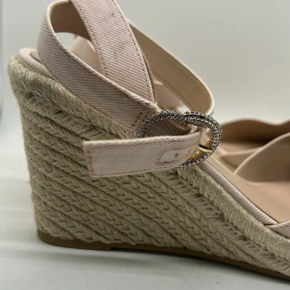 Stuart Weitzman Light Pink Ankle Strap Wedge Heel Sandals Shoes **Sz 39.5/US 9** - Picture 7 of 11